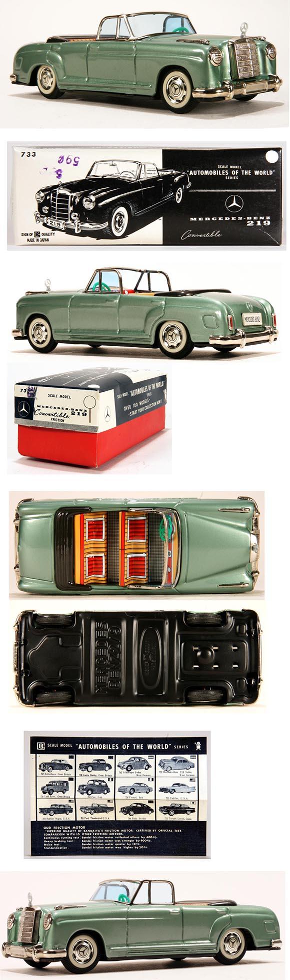 1959 Bandai, Mercedes-Benz 219 Convertible in Original Box